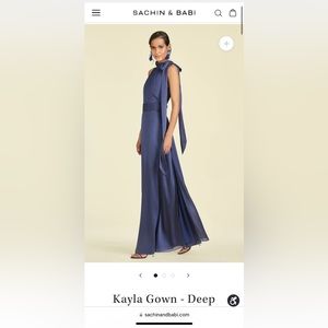 Sachin & Babi Kayla Gown - Deep Cobalt
